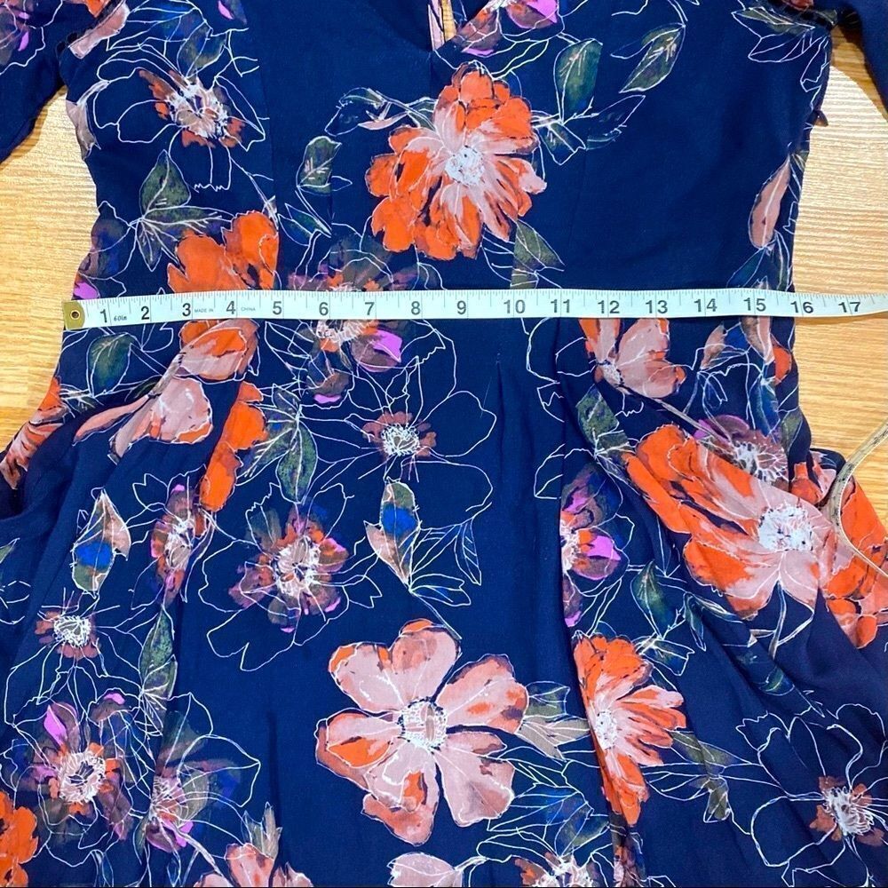Free People “All Eyes on You” Boho Floating Floral Mini Dress - Picture 11 of 13